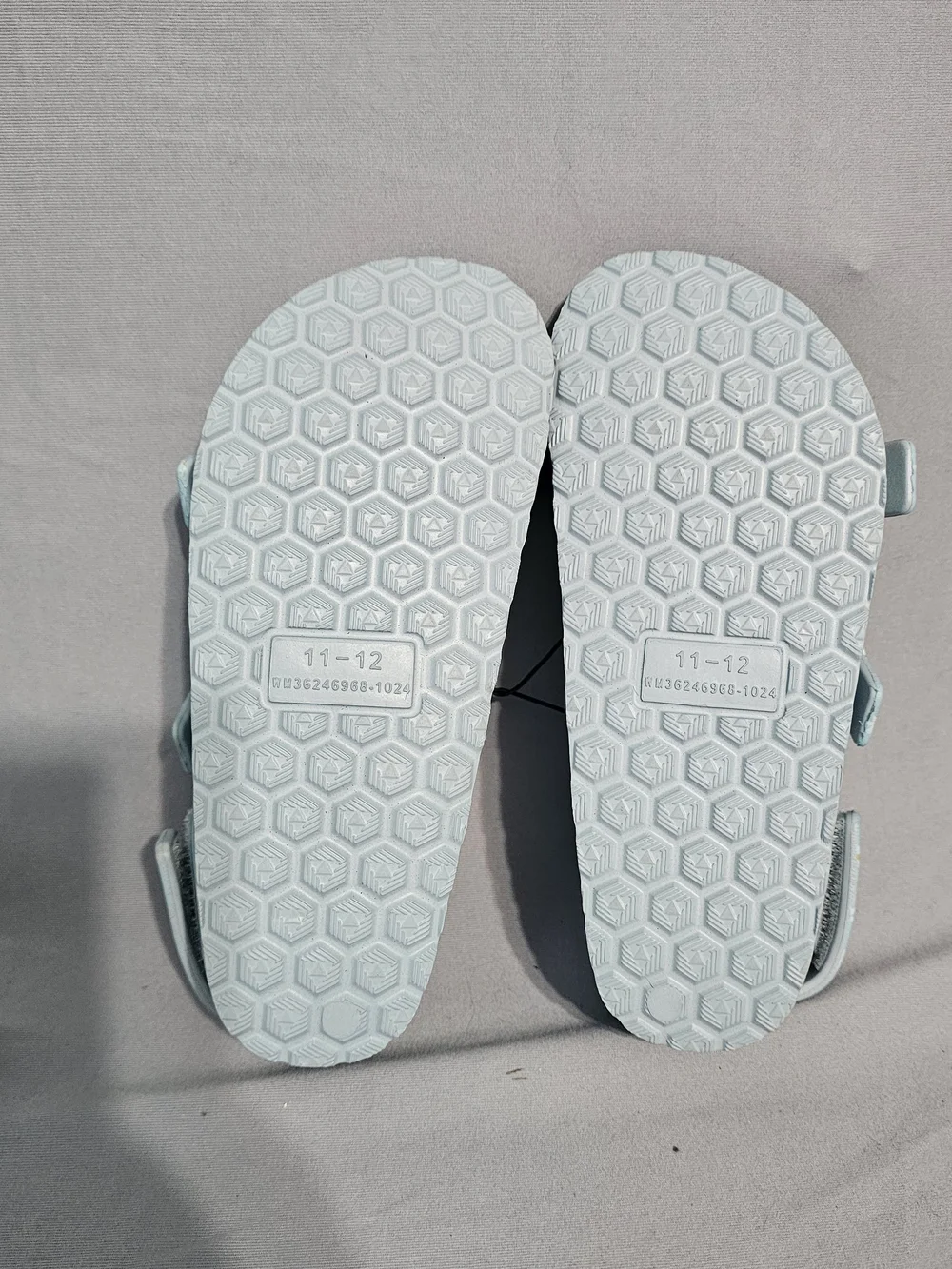 Girls Light Blue Daisy Print Adjustable Sandals